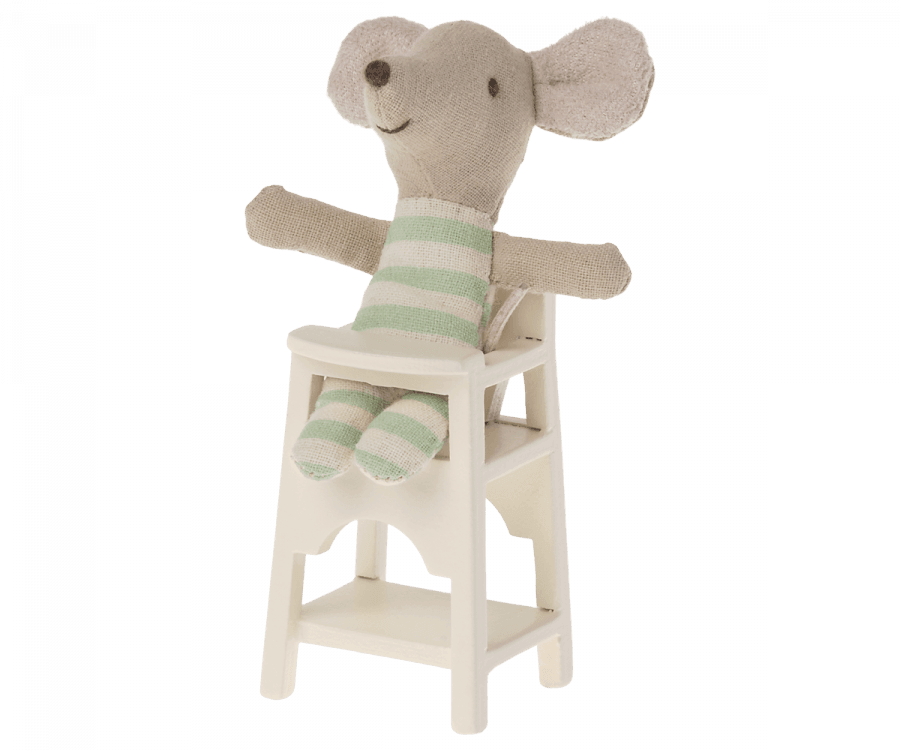 Maileg - High chair, Mouse - Off white - Why and Whale